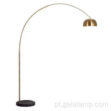 Elegante candeeiro de pé Art Déco dourado: altura ajustável